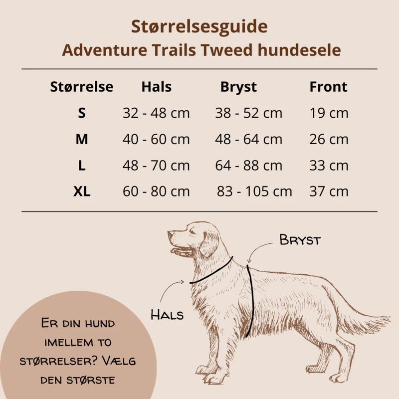 ADVENTURE TRAILS HUNDESELE - Grey Herringbone Tweed