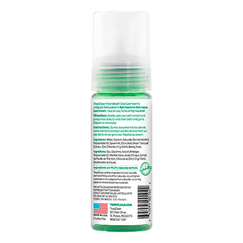 Tropiclean Oral care foam 133ml